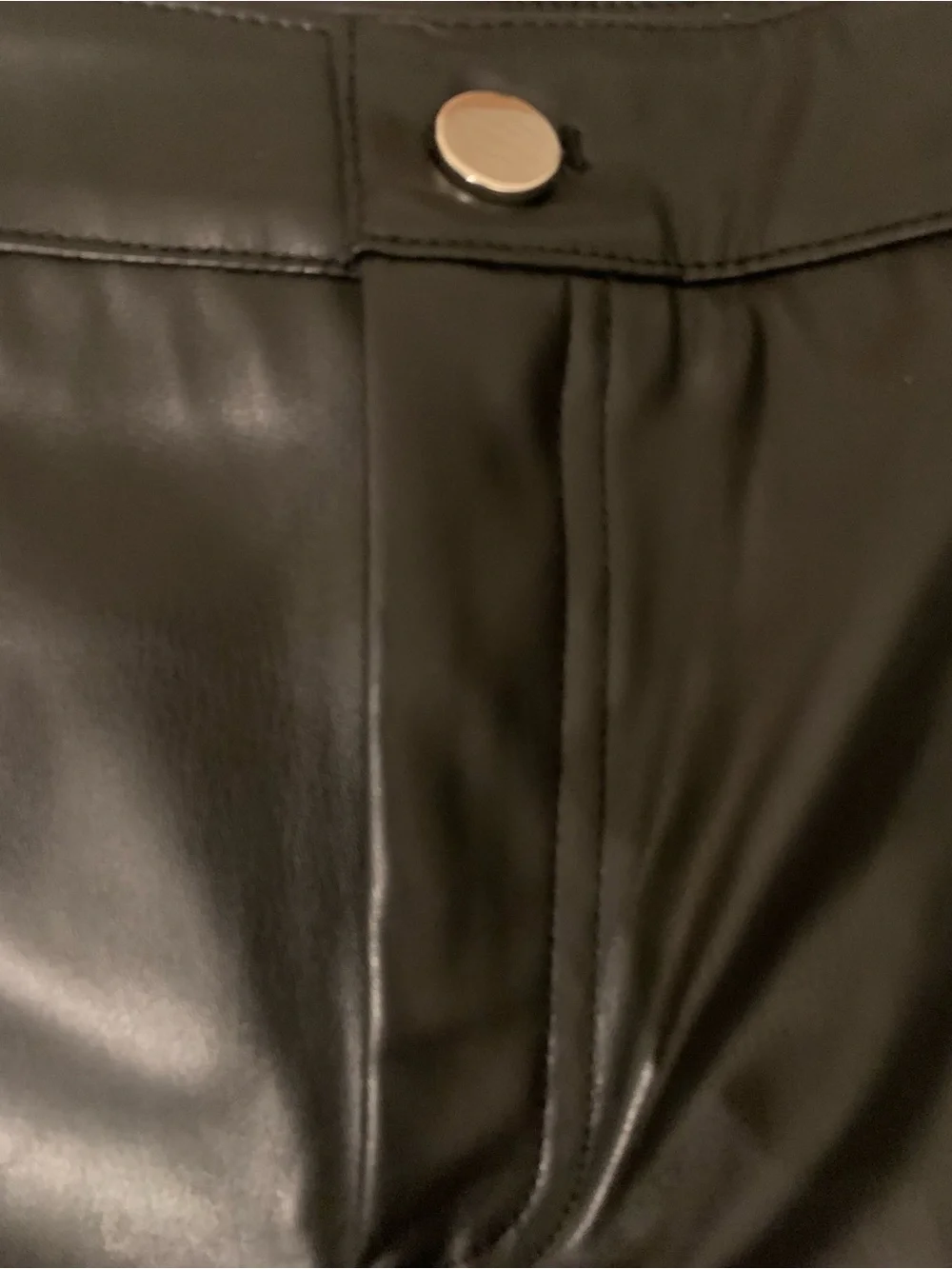 Black Faux Leather Shorts